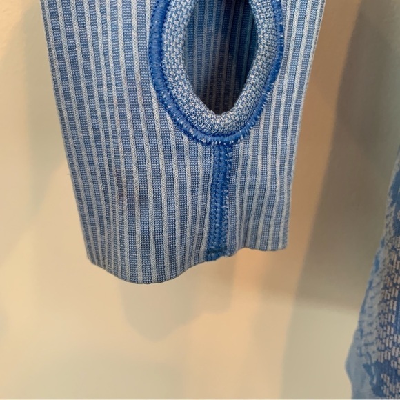 Lululemon Run Swiftly Blue Patterned Long Sleeve Top Size 6 - Picture 7 of 7